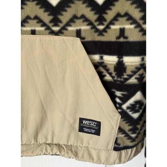 WeSC 90's Mike Aztec Print Fleece Pullover Mens Medium Hoodie Unisex  Sweatshirt - Picture 2 of 11